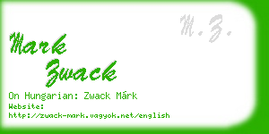 mark zwack business card